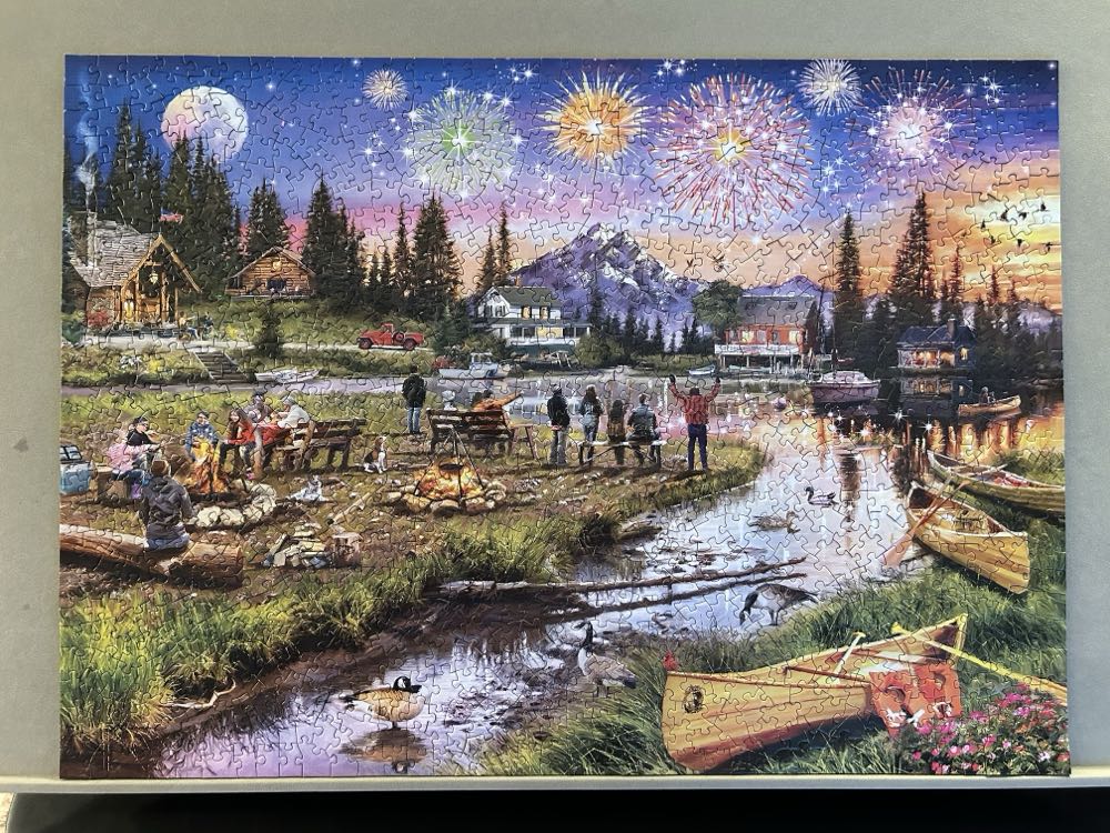 Fireworks on the Mountain - Master Pieces puzzle collectible [Barcode 705988722707] - Main Image 2