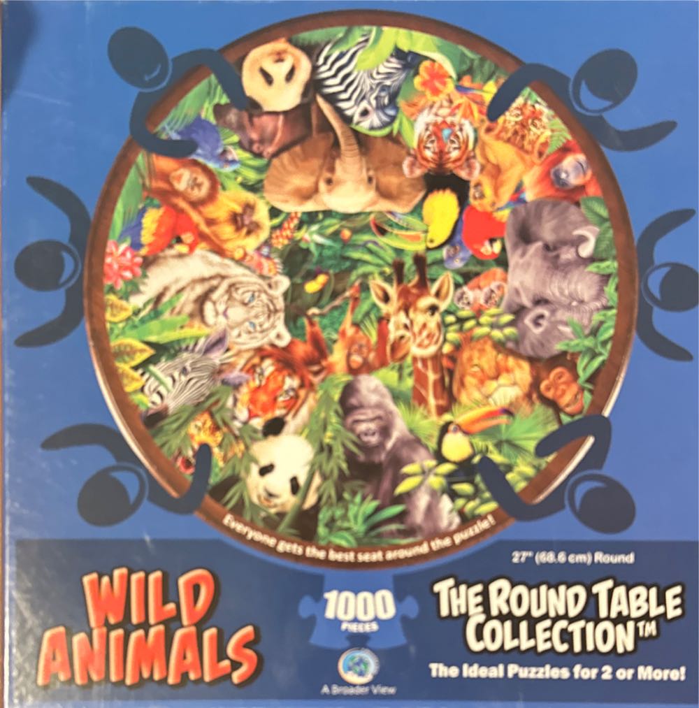 Wild Animals Round Table Collection - A Broader View puzzle collectible [Barcode 851941000372] - Main Image 2