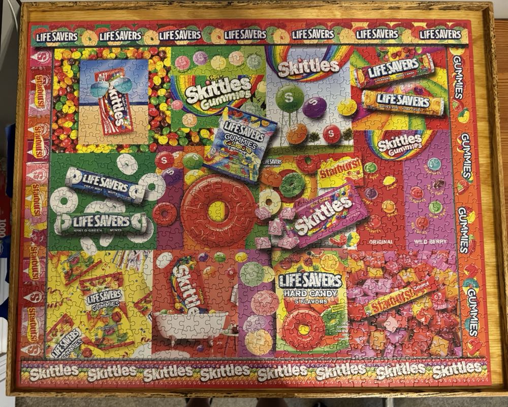 Lifesavers Starburst Skittles- No Sale Trade Give To Stacey When Done - White Mountain Puzzles puzzle collectible [Barcode 724819267668] - Main Image 2