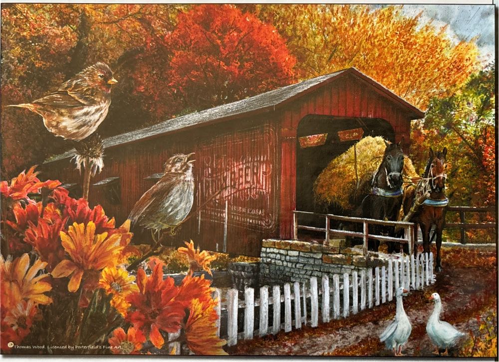 Tom Wood Coloring Page & Set 500 Pieces Sunsout  puzzle collectible [Barcode 796780106109] - Main Image 2