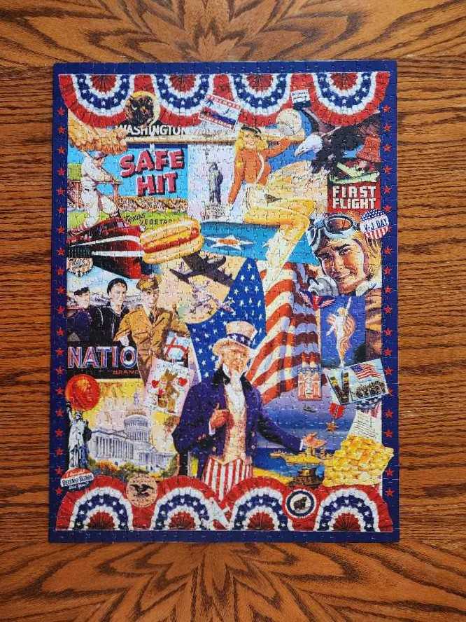 Baseball, Hot Dogs & Apple PIE  puzzle collectible [Barcode 018886075500] - Main Image 2