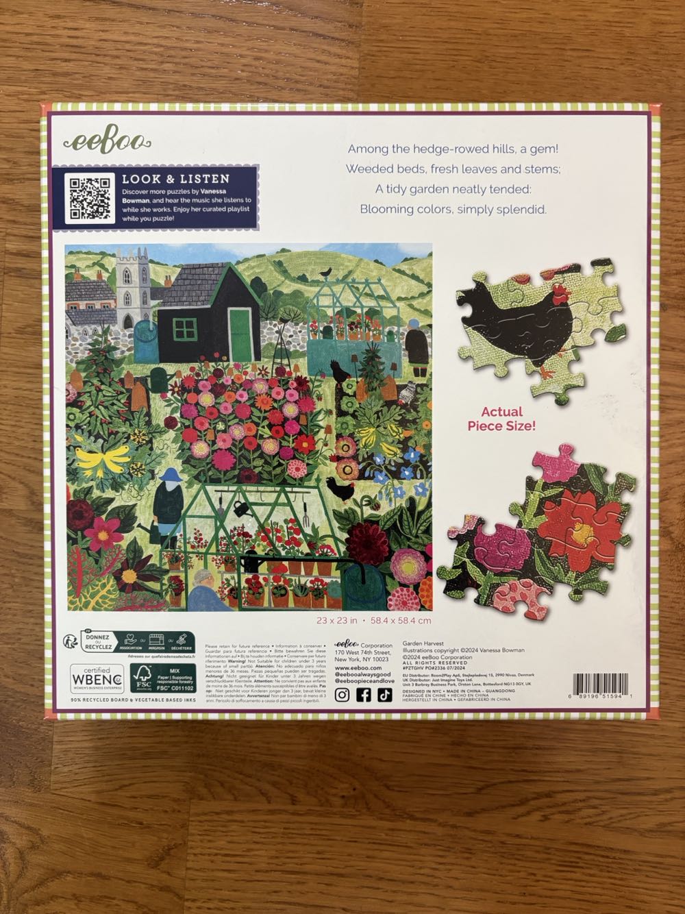 Garden Harvest - Eeboo puzzle collectible [Barcode 689196515941] - Main Image 3