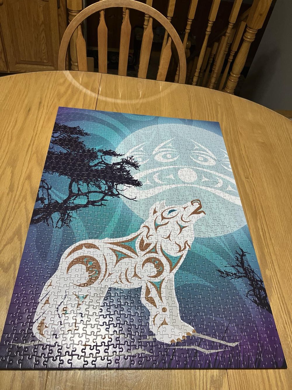 Howling Wolf - Native Northwest puzzle collectible [Barcode 629117065155] - Main Image 2