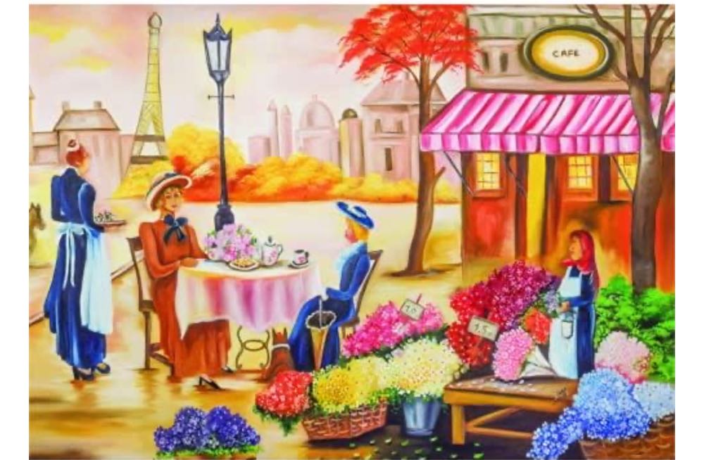 Tea In Paris - Trefi puzzle collectible [Barcode 061152701108] - Main Image 2