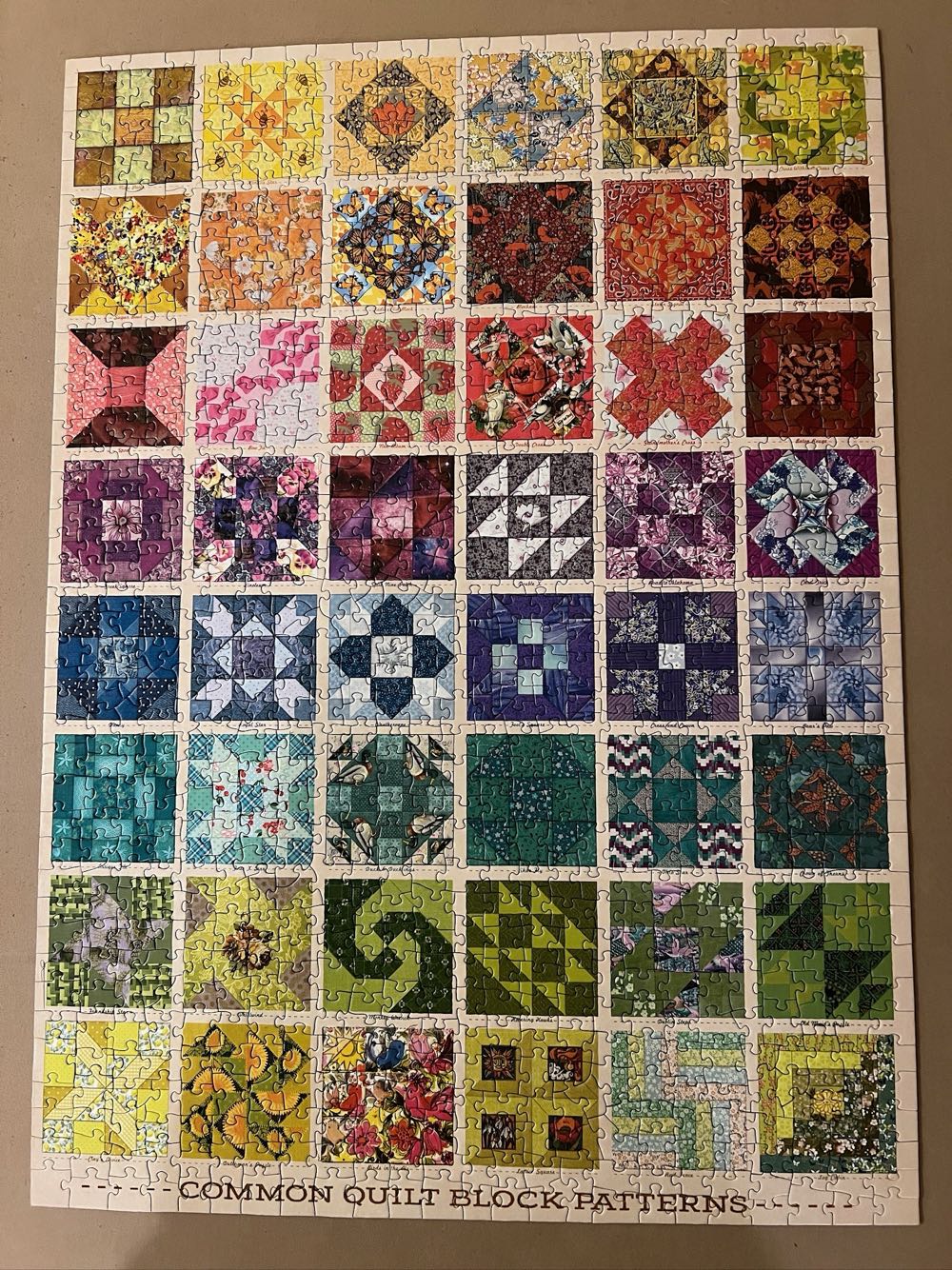 Common Quilt Blocks - Cobble Hill puzzle collectible [Barcode 625012400480] - Main Image 2