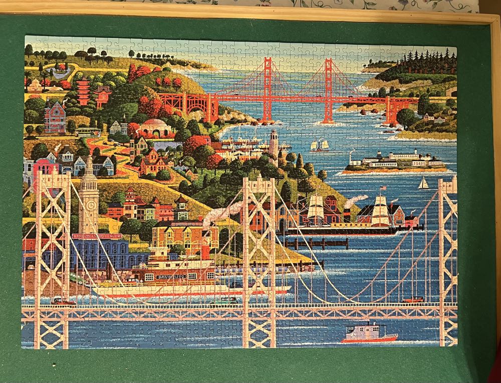 Bridges Of San Francisco - Rose Art puzzle collectible [Barcode 072348092009] - Main Image 2