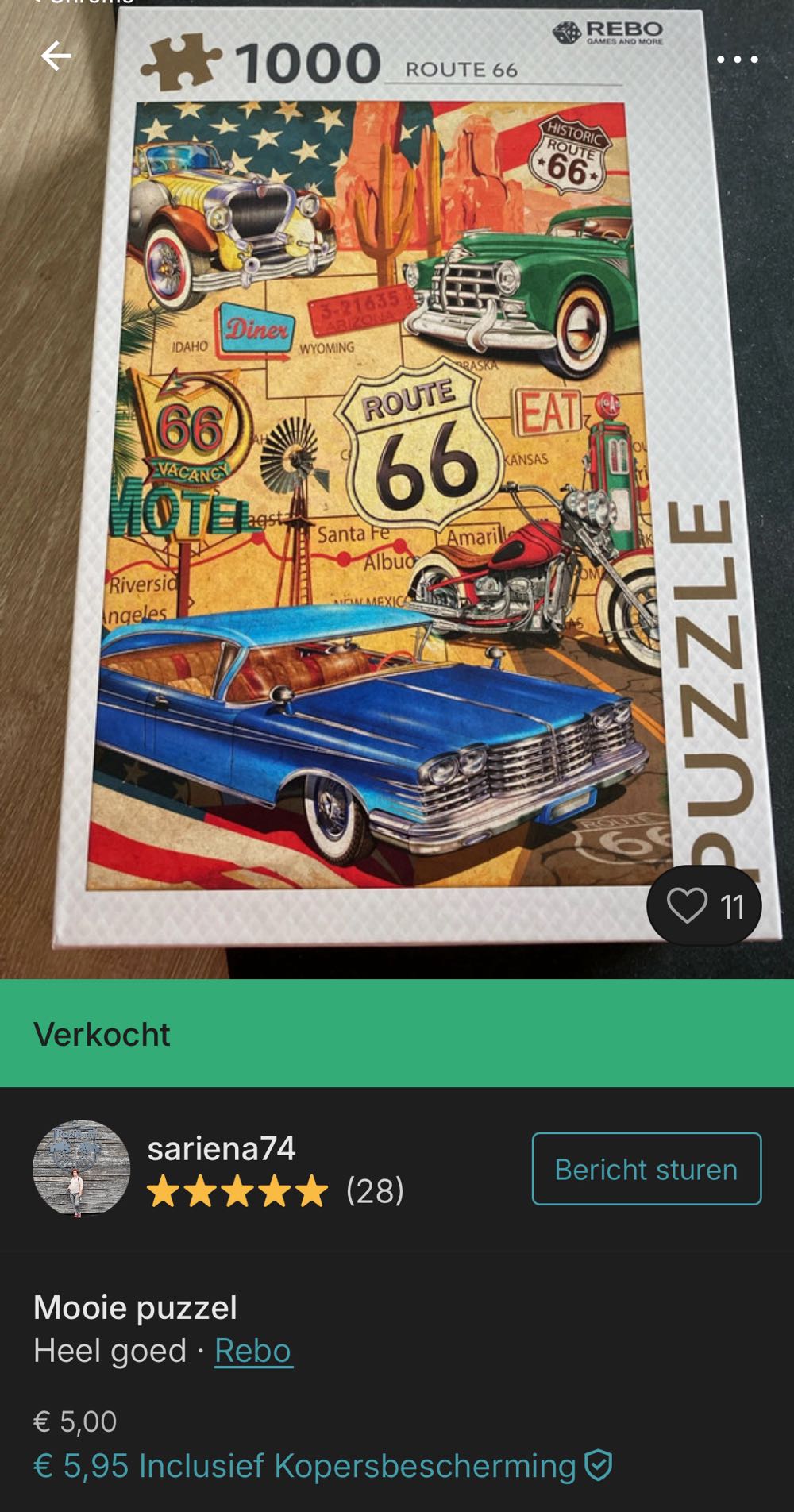 Route 66 - REBO puzzle collectible [Barcode 8720387822850] - Main Image 4