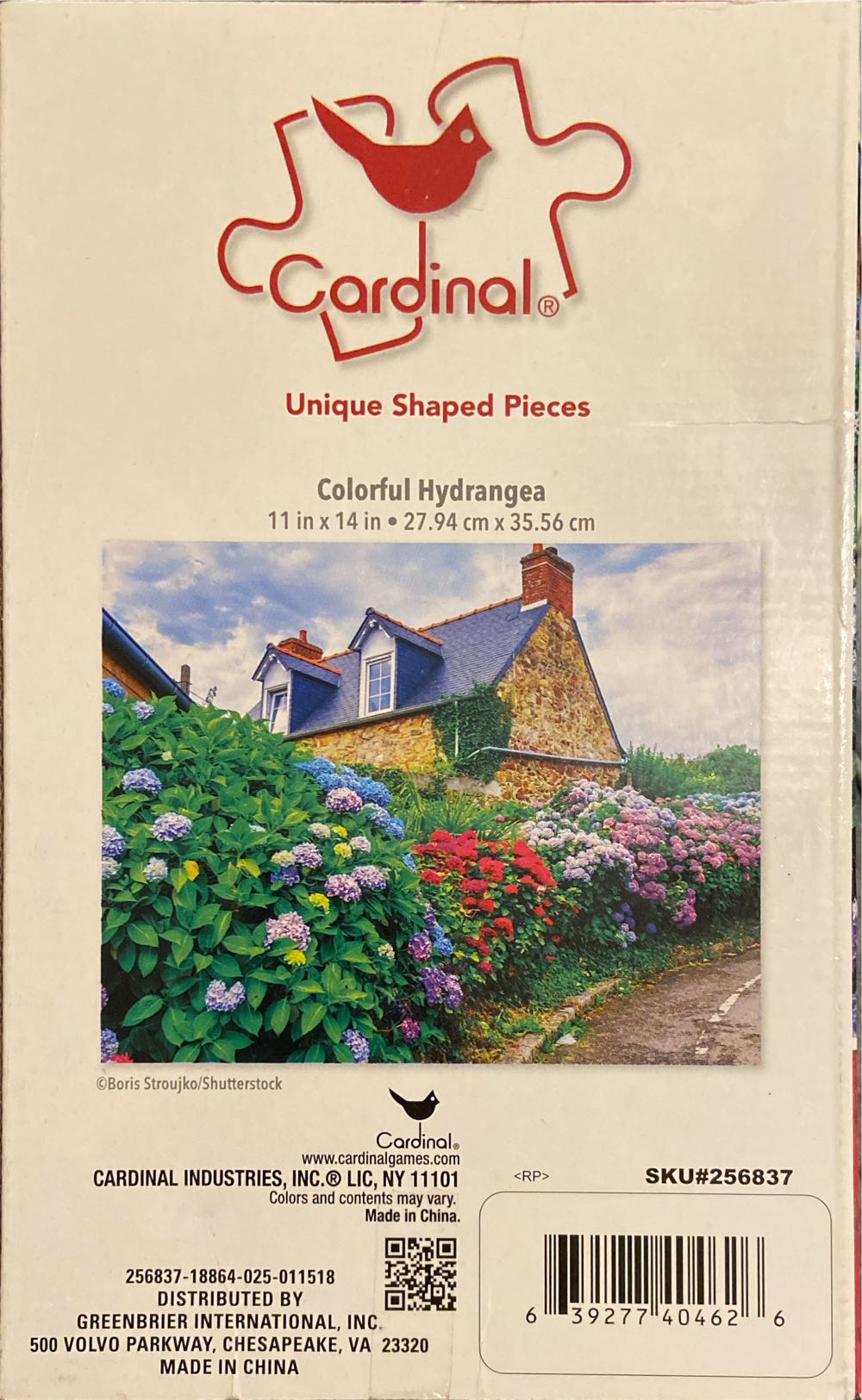 Colorful Hydrangea -  Cardinal puzzle collectible [Barcode 639277404626] - Main Image 2