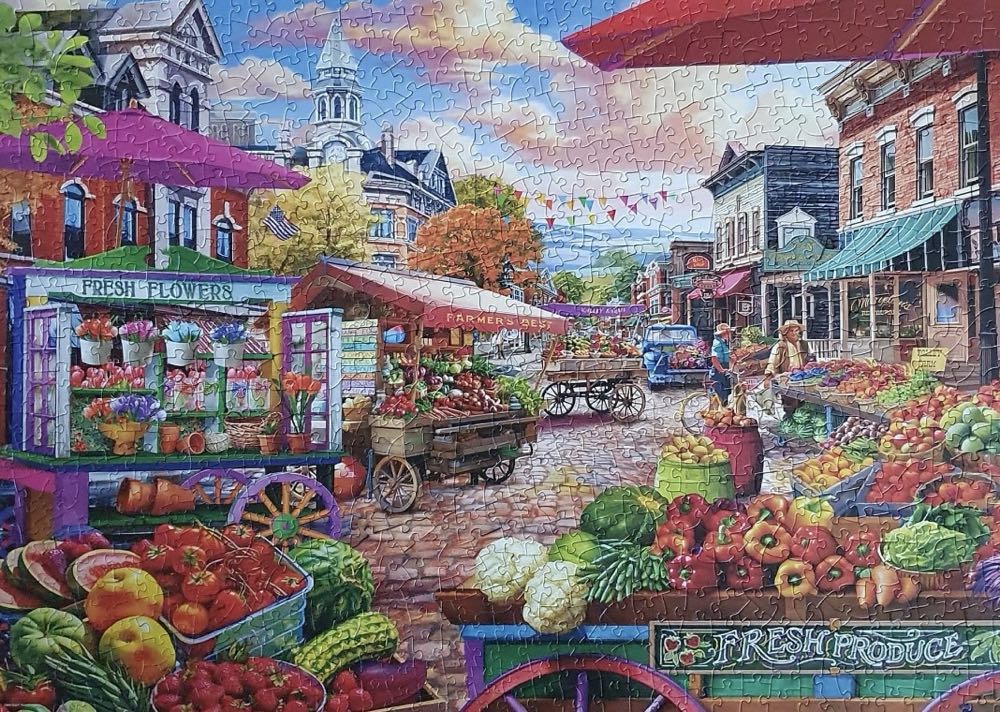 Main Street Market Day - EuroGraphics puzzle collectible [Barcode 0628136658607] - Main Image 3