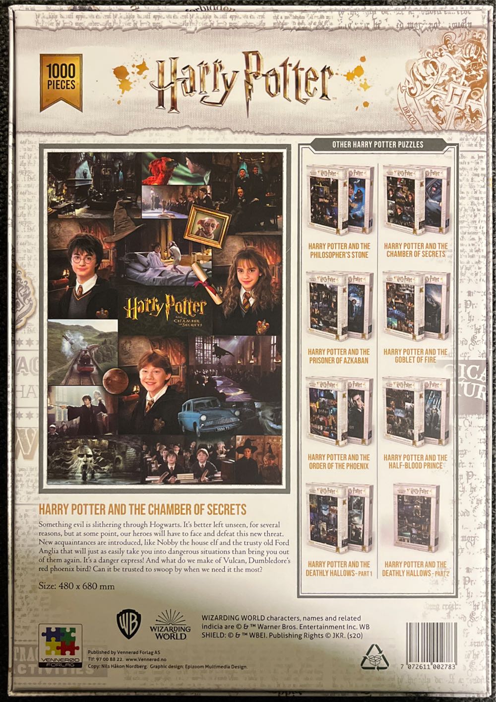 Harry Potter and the Chamber of Secrets - Vennerød puzzle collectible [Barcode 7072611002783] - Main Image 2
