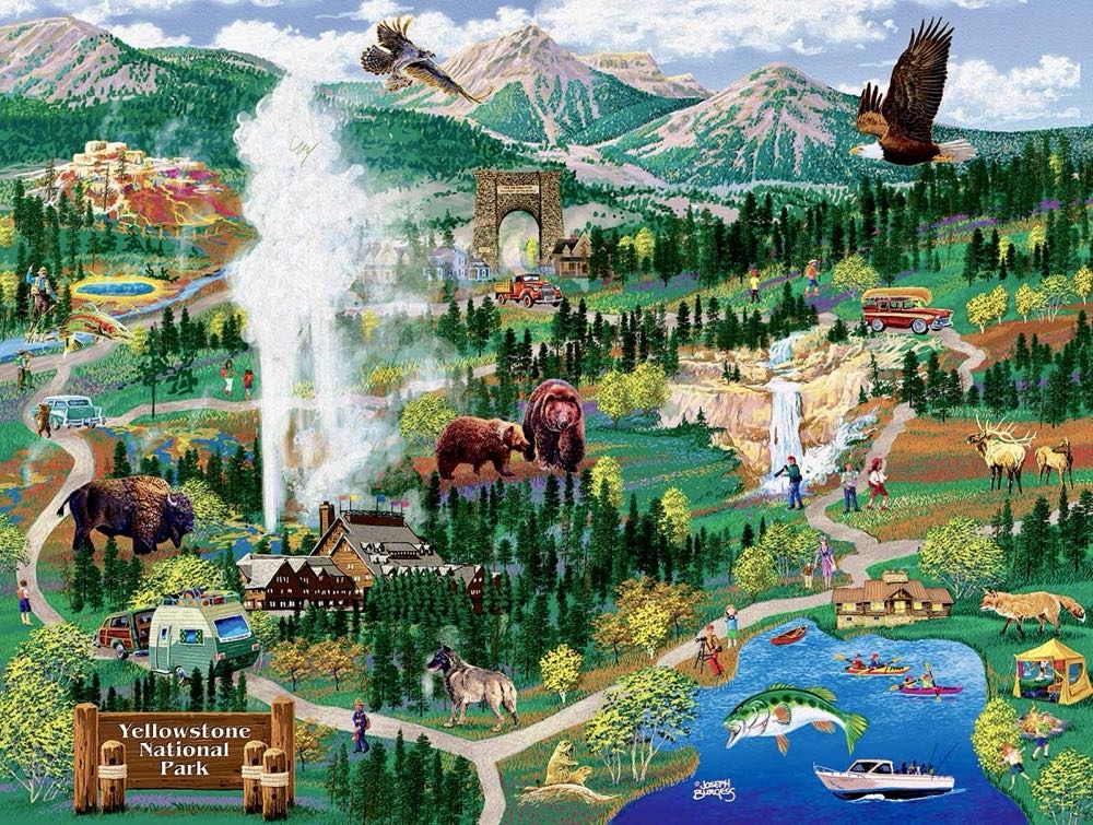 Yellowstone Adventures 🆕 - SunsOut puzzle collectible [Barcode 796780388925] - Main Image 2