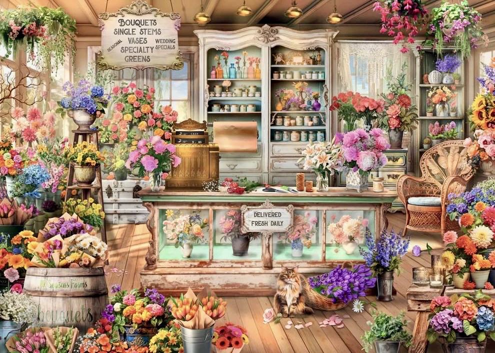 All Seasons Flower Shop 🆕 - Rose Art puzzle collectible [Barcode 4895145444897] - Main Image 2