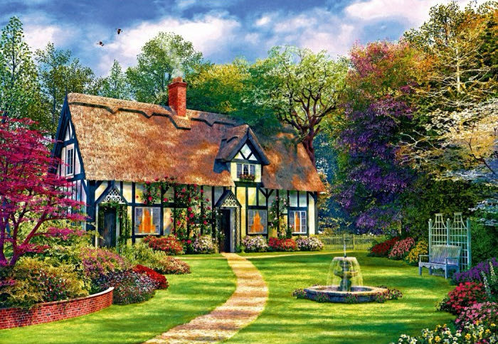 Hideaway Cottage - Bluebird Puzzle puzzle collectible [Barcode 3663384906763] - Main Image 2