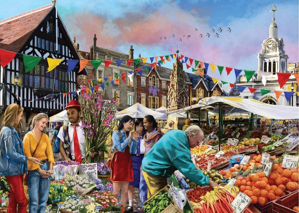 Saffron Walden Market - Falcon de luxe puzzle collectible [Barcode 8710126021842] - Main Image 2