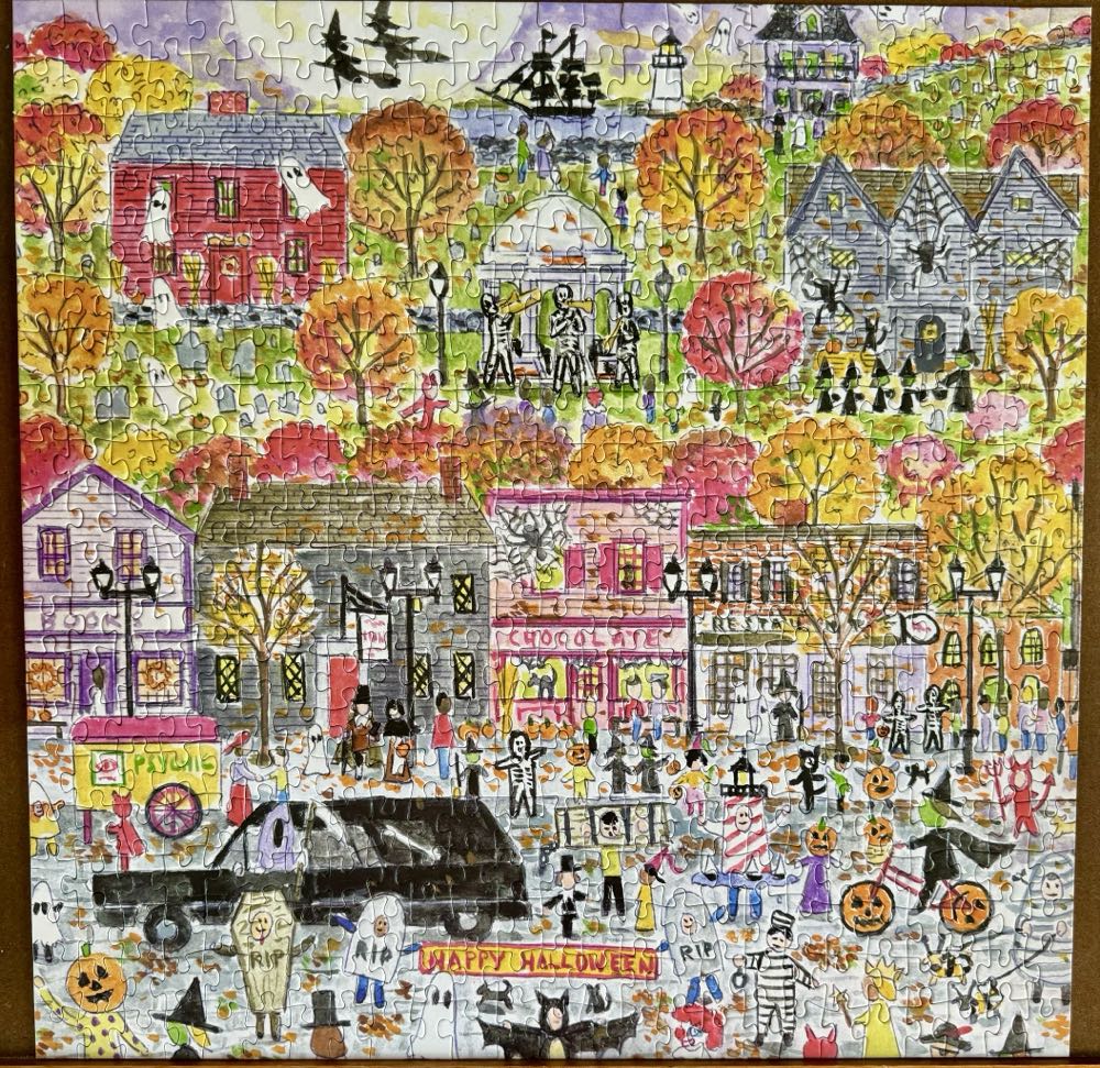 461. Halloween Parade- N4S - Galison puzzle collectible [Barcode 9780735382220] - Main Image 2