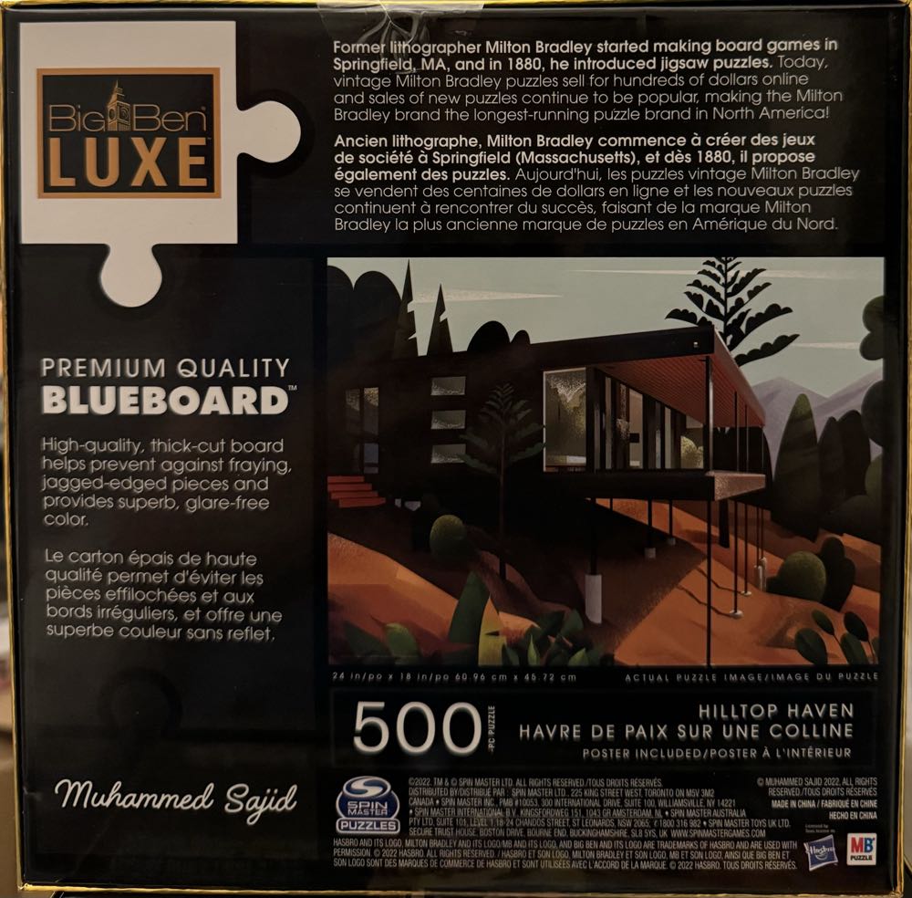 Hilltop Haven - Big Ben Luxe/Milton Bradley Puzzle puzzle collectible [Barcode 778988427453] - Main Image 2
