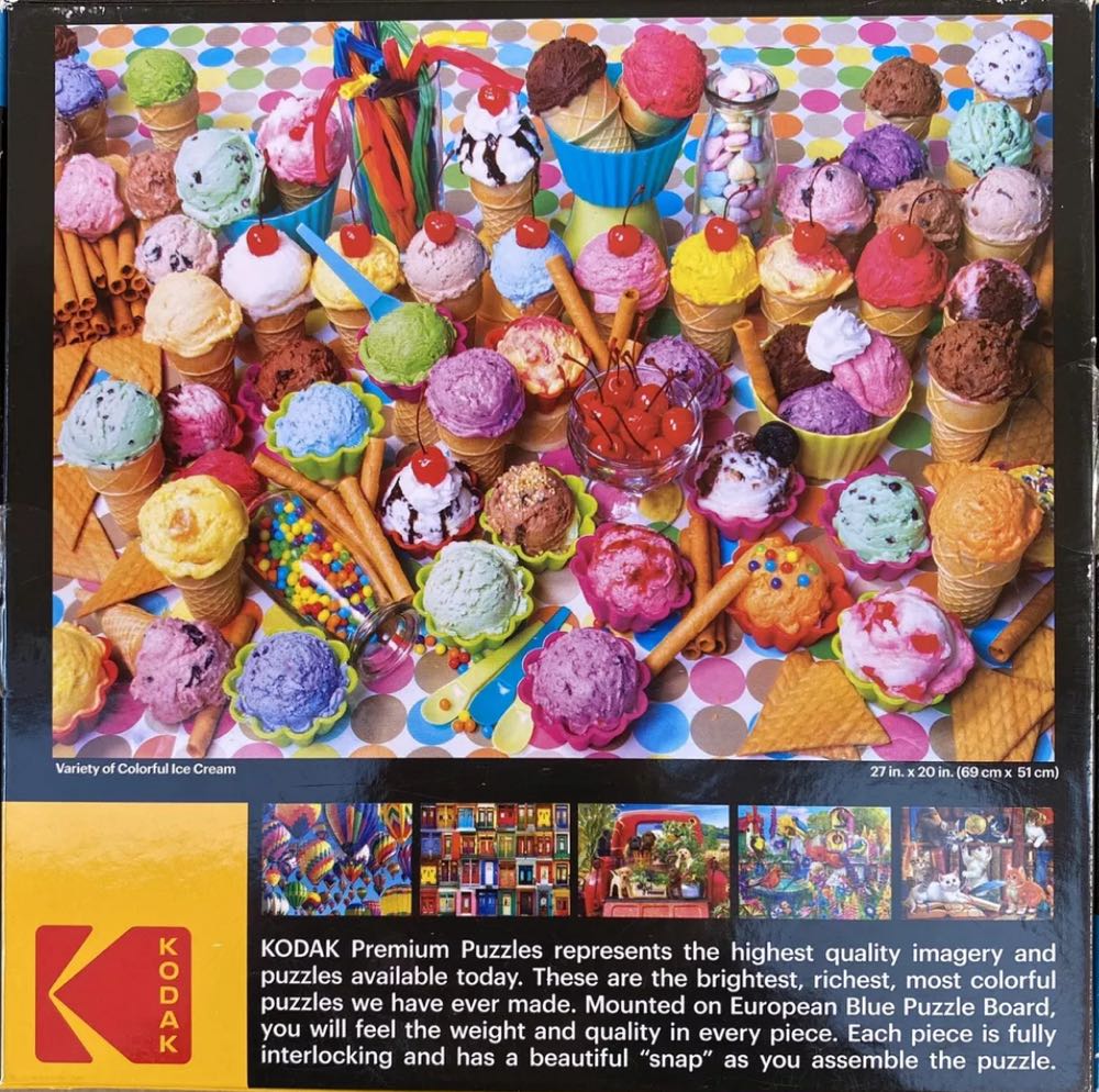 Variety Of Colourful Ice Cream - Kodak CraZArt puzzle collectible [Barcode 4895145489409] - Main Image 2