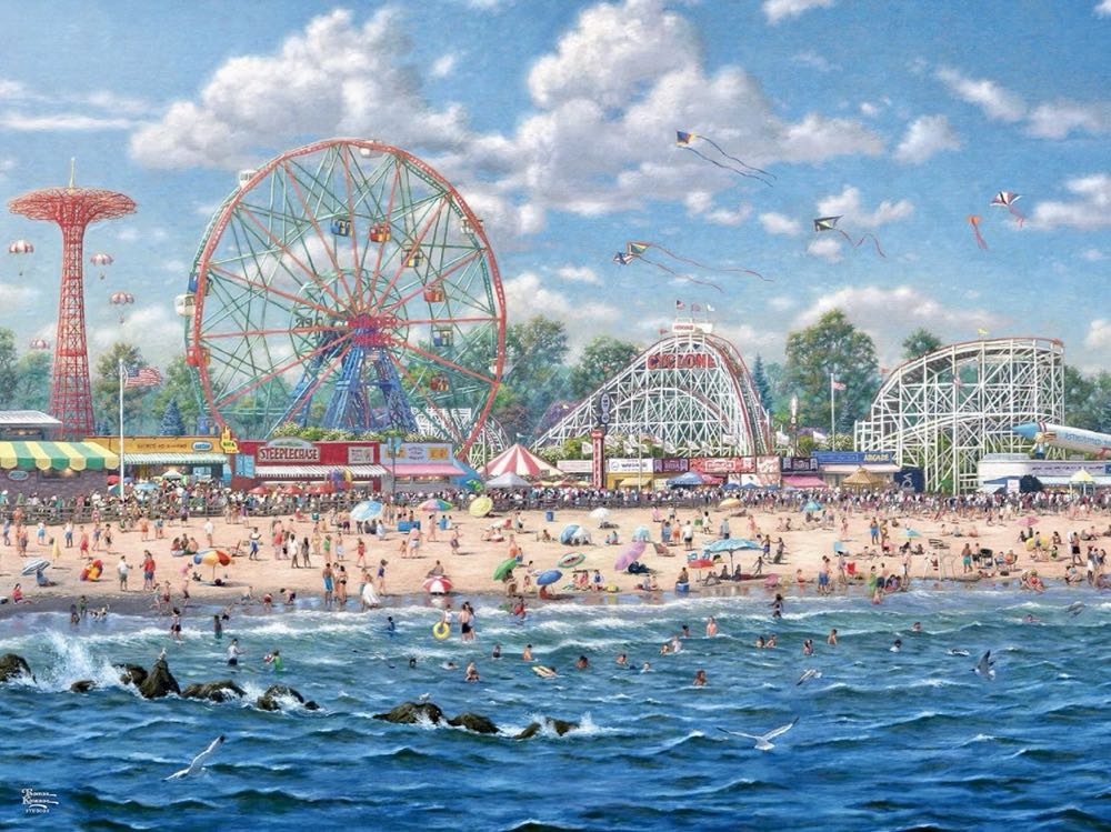 Thomas Kinkade : Coney Island - Ceaco puzzle collectible [Barcode 021081223799] - Main Image 2