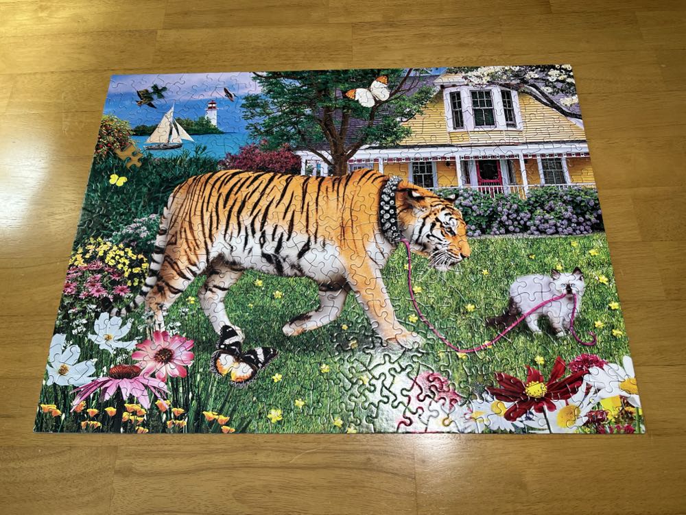 Walking The Kitty - SunsOut puzzle collectible [Barcode 796780720305] - Main Image 2