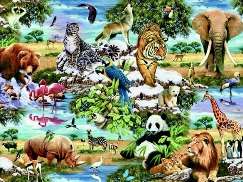 World’s Wildlife (UV) Cheryl  - Ceaco puzzle collectible [Barcode 021081034012] - Main Image 2