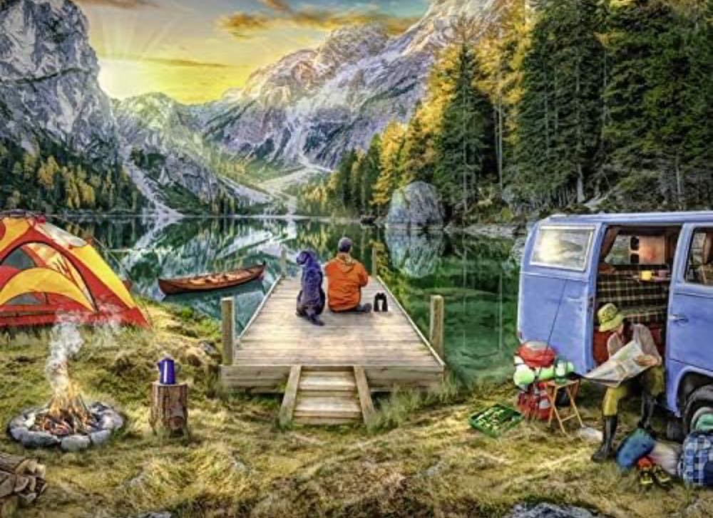 Great Outdoors : Calm Campsite 🆕 - Ravensburger puzzle collectible [Barcode 4005556820573] - Main Image 2