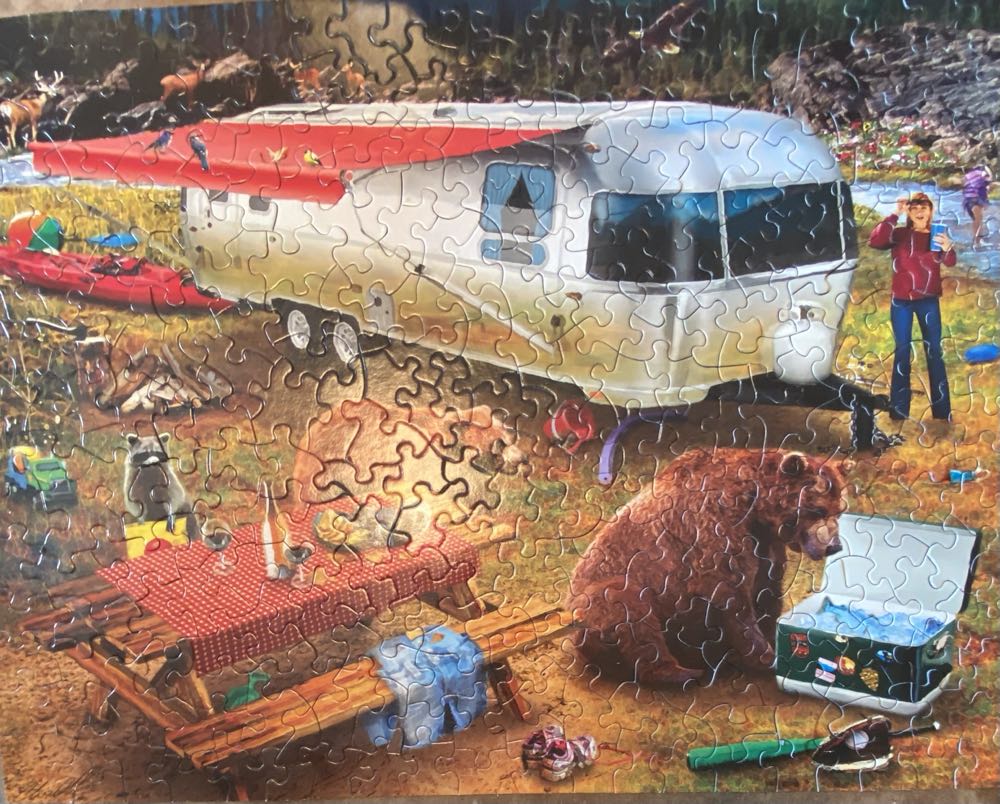 SOLD Camping Bandits - SunsOut puzzle collectible [Barcode 796780460300] - Main Image 2