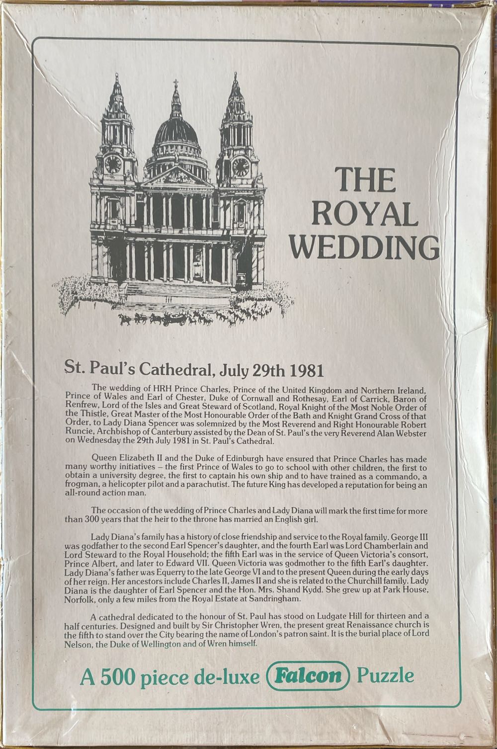 The Royal Wedding - Falcon de luxe puzzle collectible - Main Image 2