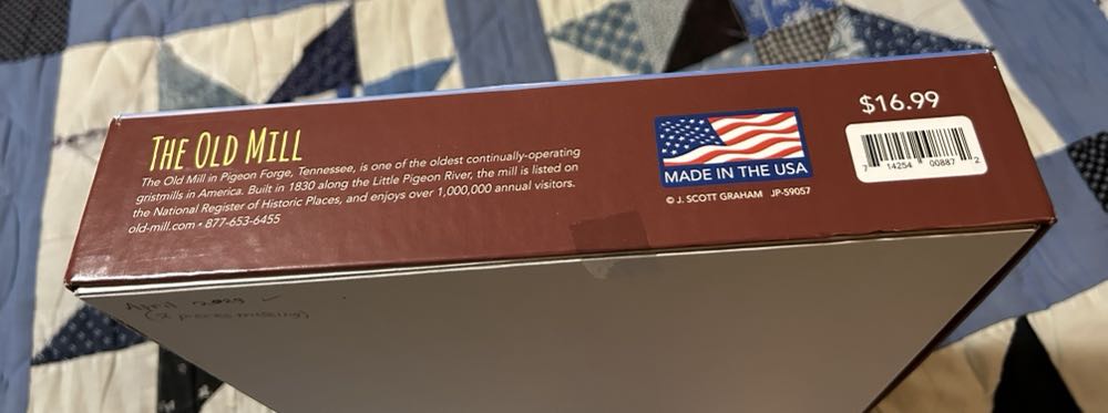 The Old Mill Pigeon Forge, Tennessee - J. Scott Graham puzzle collectible [Barcode 714254008872] - Main Image 2