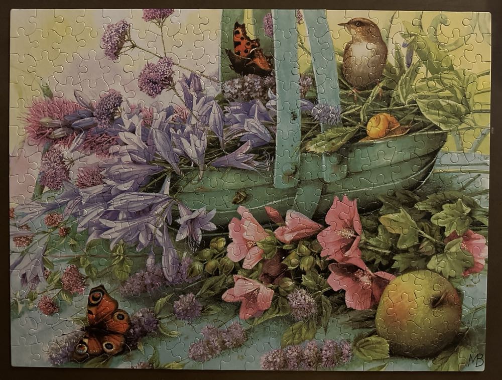 SOLD-Summer Blooms Bird Basket - Ceaco puzzle collectible [Barcode 021081220453] - Main Image 2