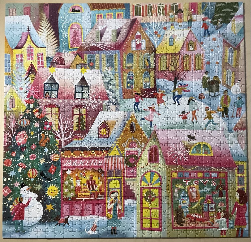 Holiday Village - eeBoo Piece & Love puzzle collectible [Barcode 689196520976] - Main Image 2