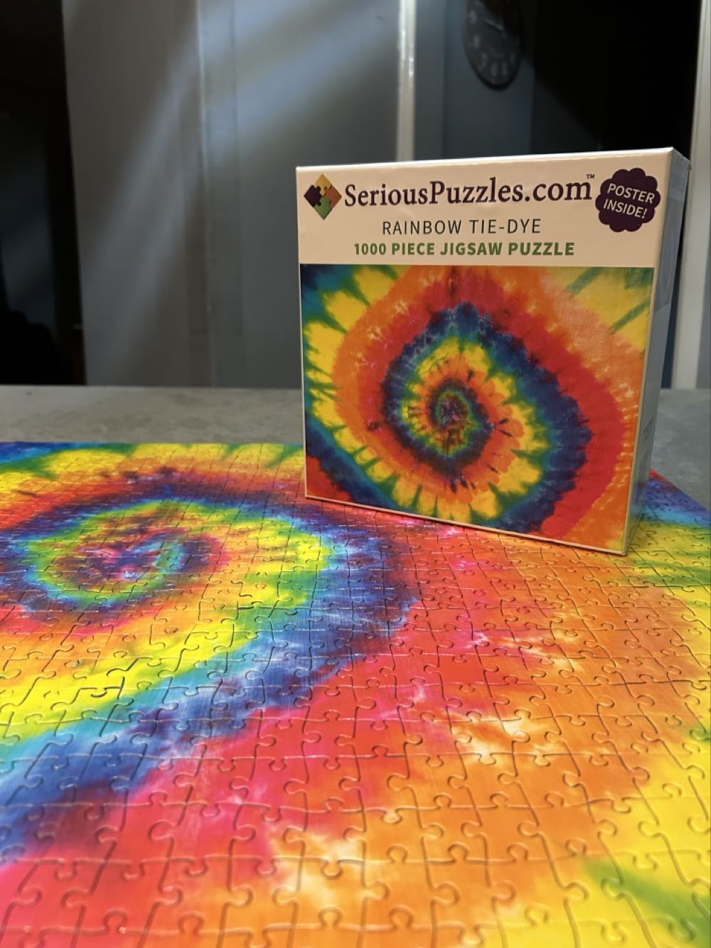 Serious Puzzles Rainbow Tie Dye Piece Jigsaw Puzzle - Serious Puzzles puzzle collectible [Barcode 731199973577] - Main Image 3