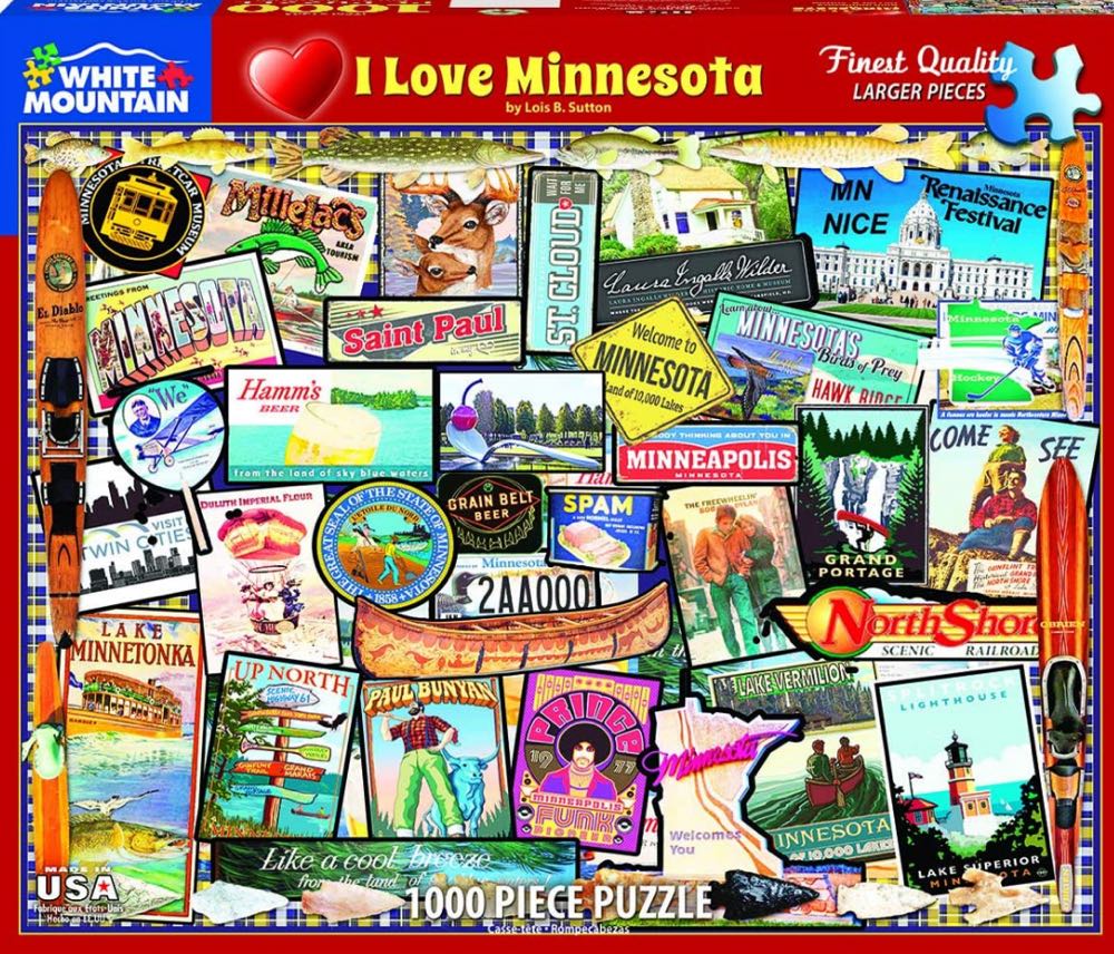 I Love Minnesota💃 - White Mountain puzzle collectible - Main Image 1