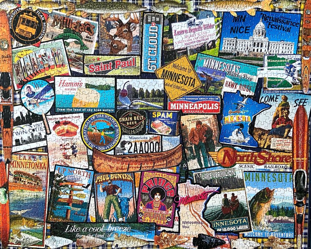 I Love Minnesota💃 - White Mountain puzzle collectible - Main Image 2
