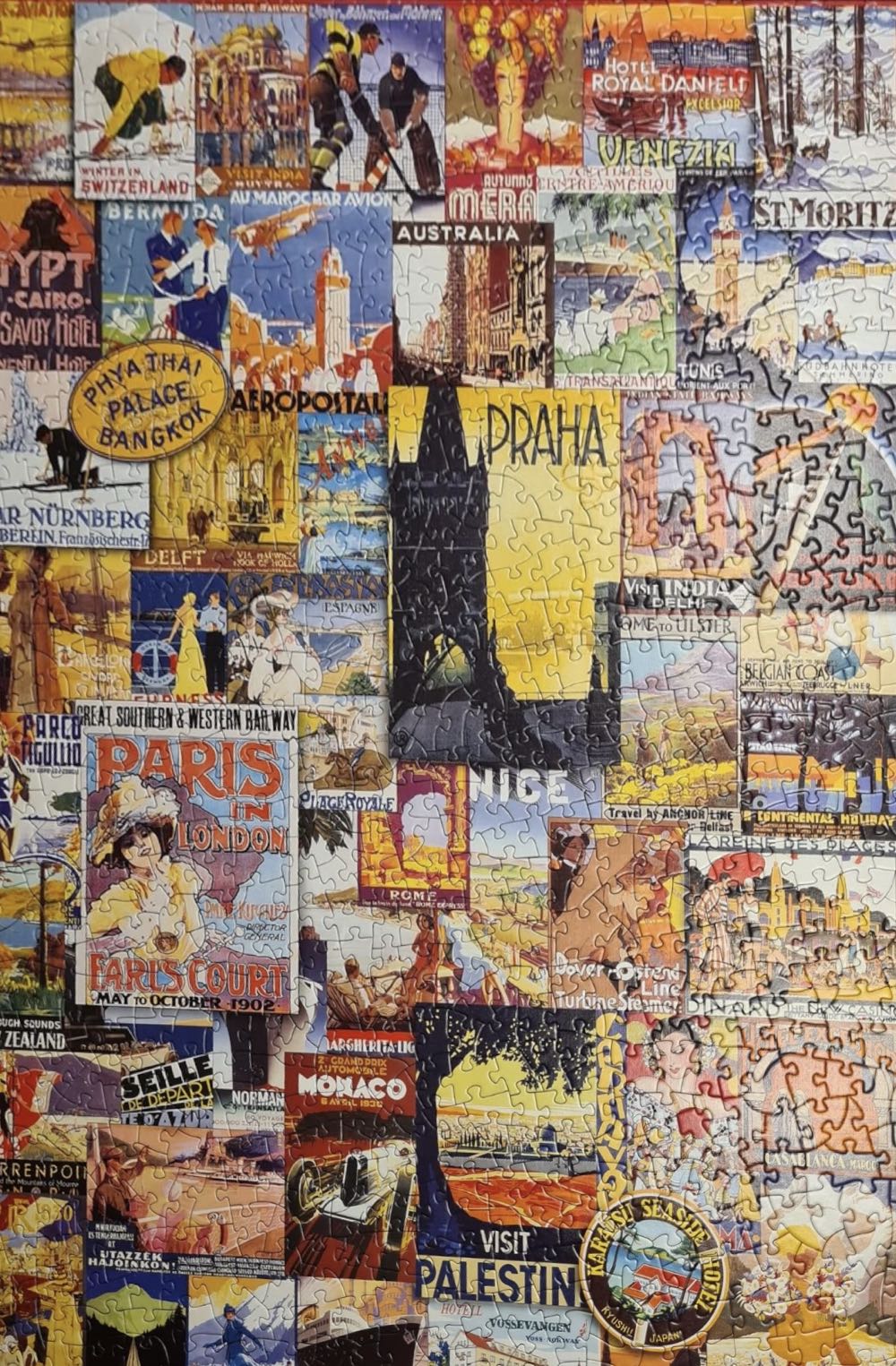 Travel Around The World Vintage Posters - EuroGraphics puzzle collectible [Barcode 0628136607551] - Main Image 3