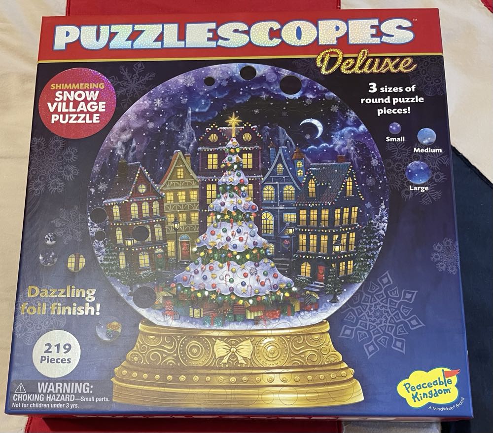 Snow Village - Snow Globe - Peaceable Kingdom, A MindWare Brand puzzle collectible [Barcode 195130359606] - Main Image 2