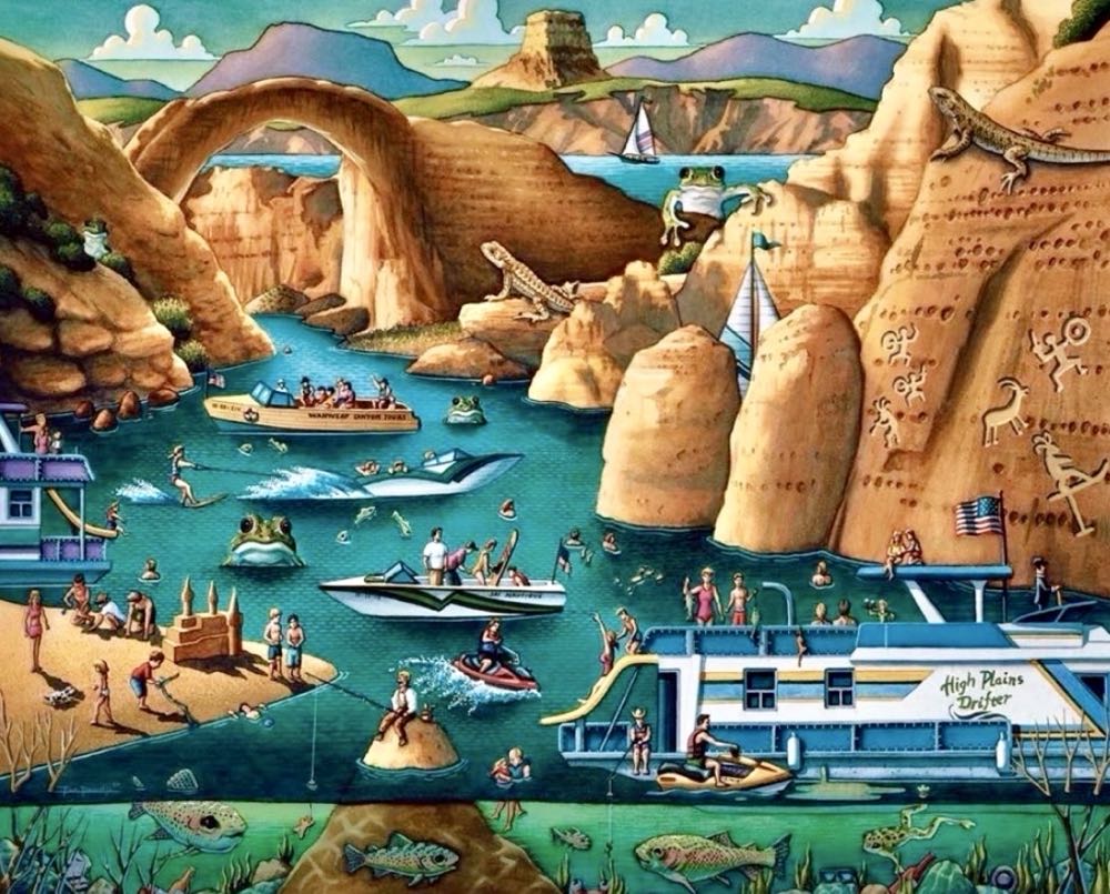 Lake Powell - Dowdle Folk Art puzzle collectible [Barcode 671095200240] - Main Image 2