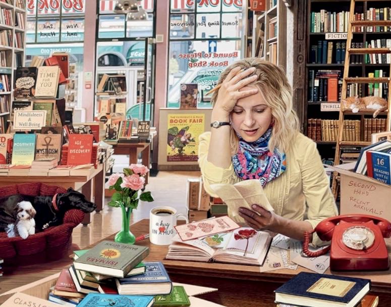 The Bemused Bookseller - Ravensburger puzzle collectible [Barcode 4005556164189] - Main Image 2