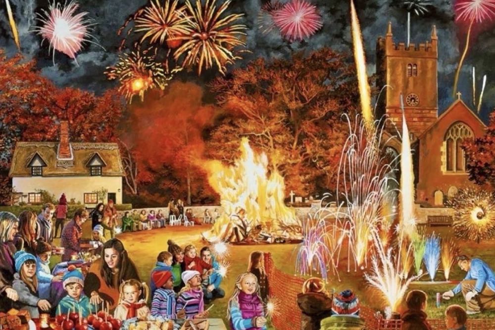 Village Celebrations : Bonfire Night - Gibsons puzzle collectible [Barcode 5012269050516] - Main Image 2