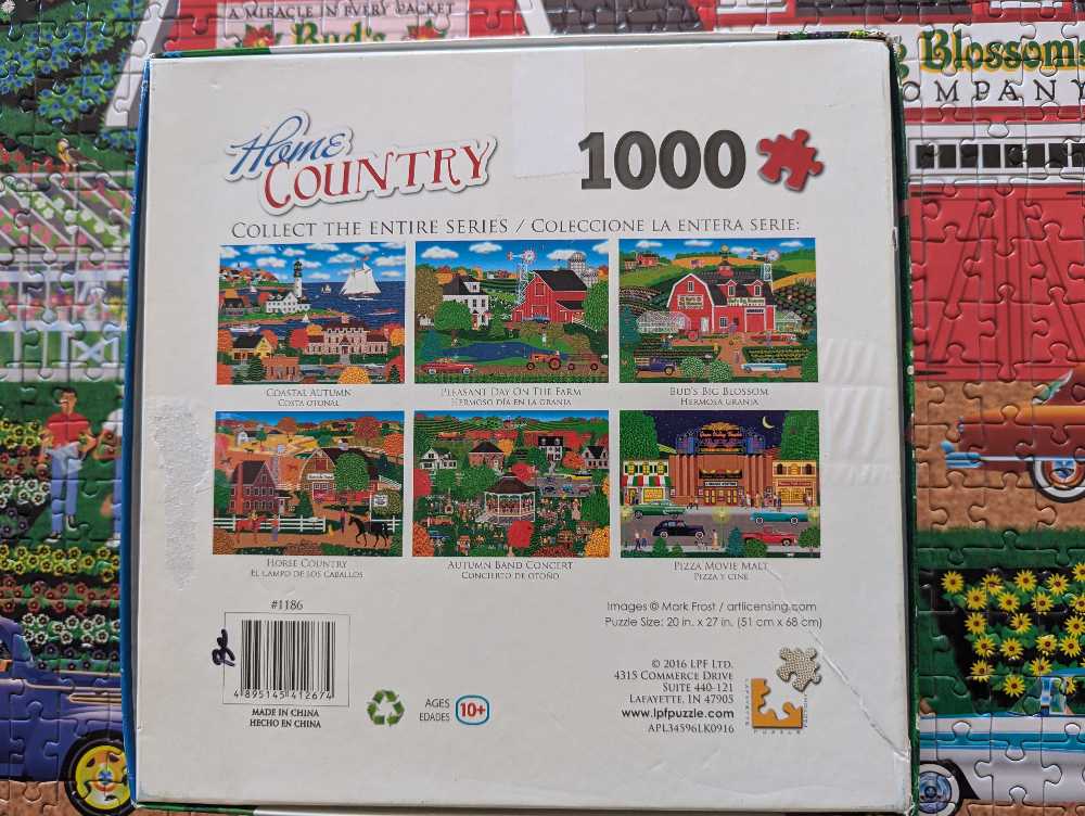 Bud’s Big Blossoms Home Country Mark Frost Pcs ... - Craz-Z-Art puzzle collectible [Barcode 4895145412674] - Main Image 4