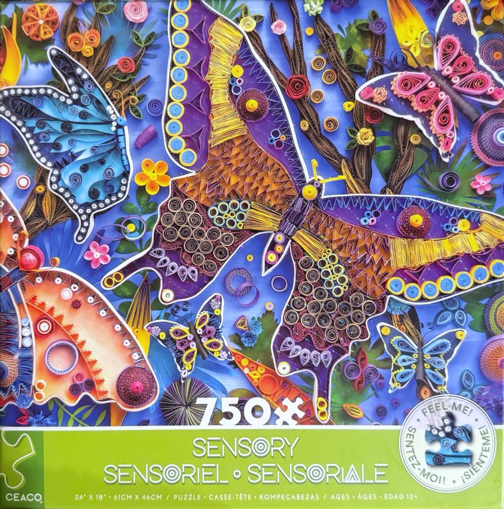 Beautiful Butterflies  - Ceaco puzzle collectible [Barcode 021081110396] - Main Image 2