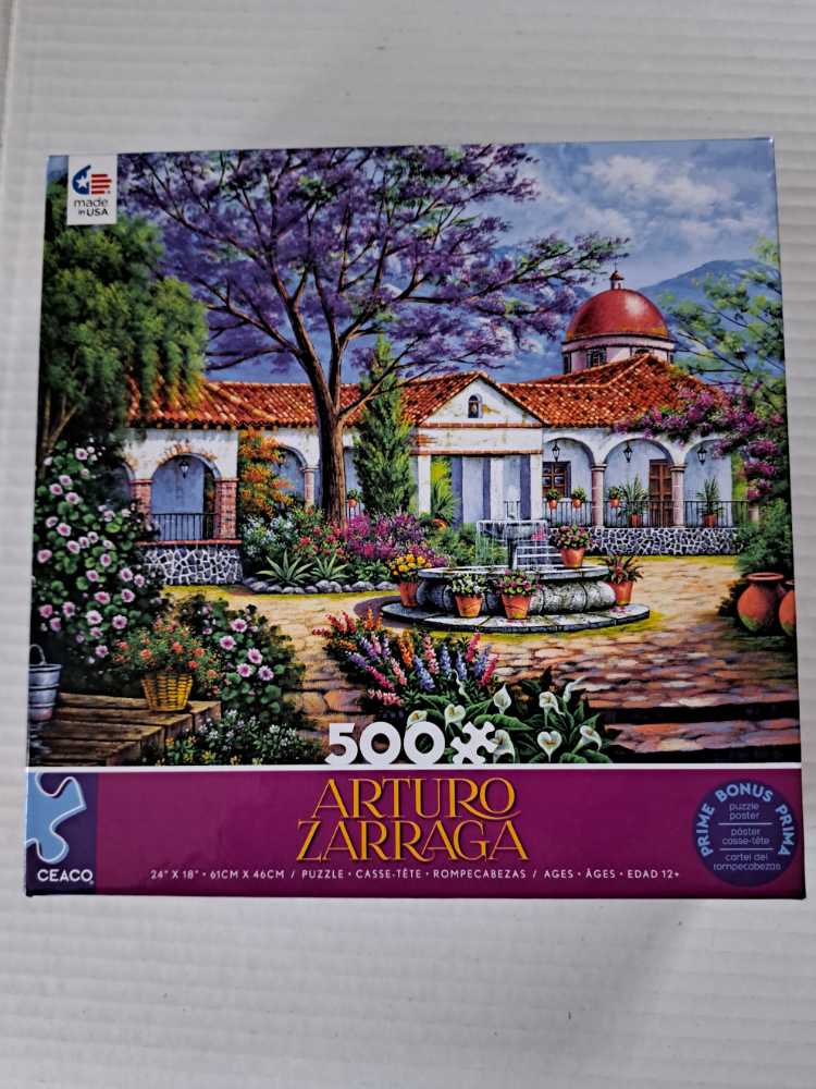 Hacienda With Patio - Ceaco 🇺🇸 puzzle collectible [Barcode 021081242165] - Main Image 4