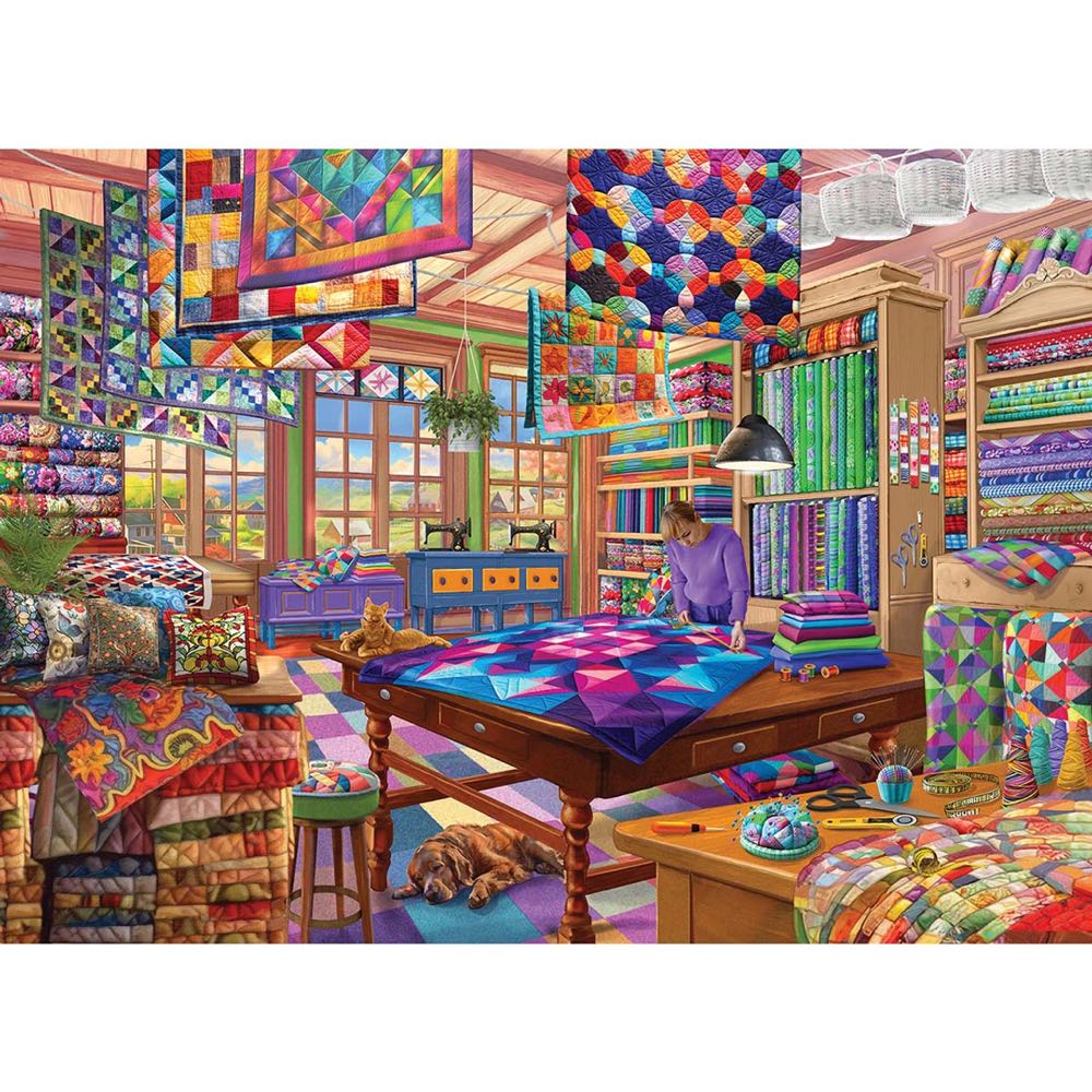 Quilt Workshop, The - Eurographics puzzle collectible [Barcode 628136258593] - Main Image 2