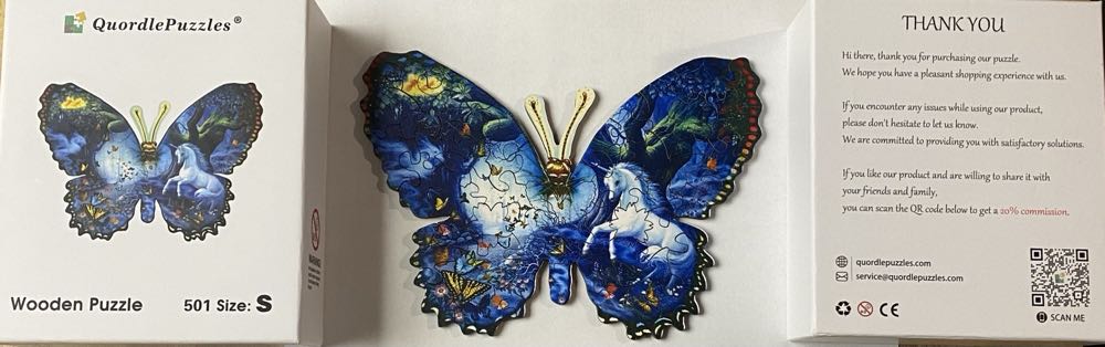 Butterfly with Unicorn - QuordlePuzzles puzzle collectible - Main Image 2