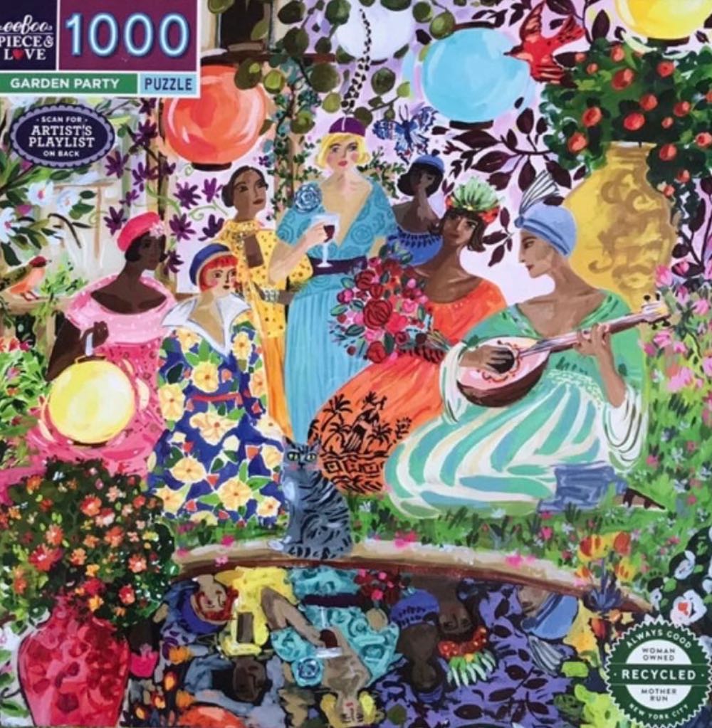 Garden Party Square - Eeboo puzzle collectible [Barcode 689196521027] - Main Image 2