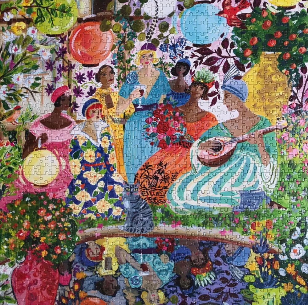 Garden Party Square - Eeboo puzzle collectible [Barcode 689196521027] - Main Image 3