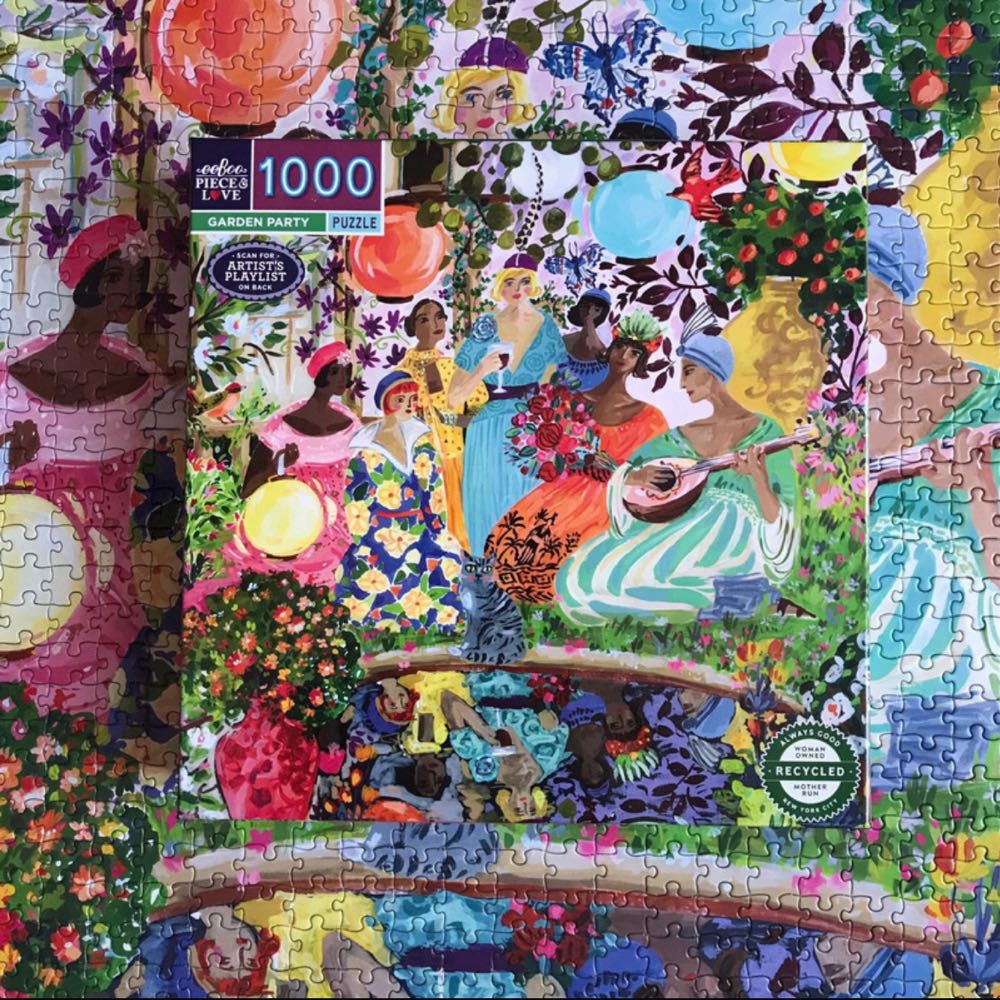 Garden Party Square - Eeboo puzzle collectible [Barcode 689196521027] - Main Image 4
