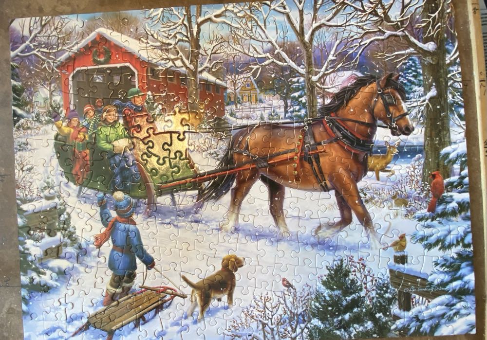 Old Fashioned Sleigh Ride - Bits & Pieces puzzle collectible [Barcode 192949076465] - Main Image 2