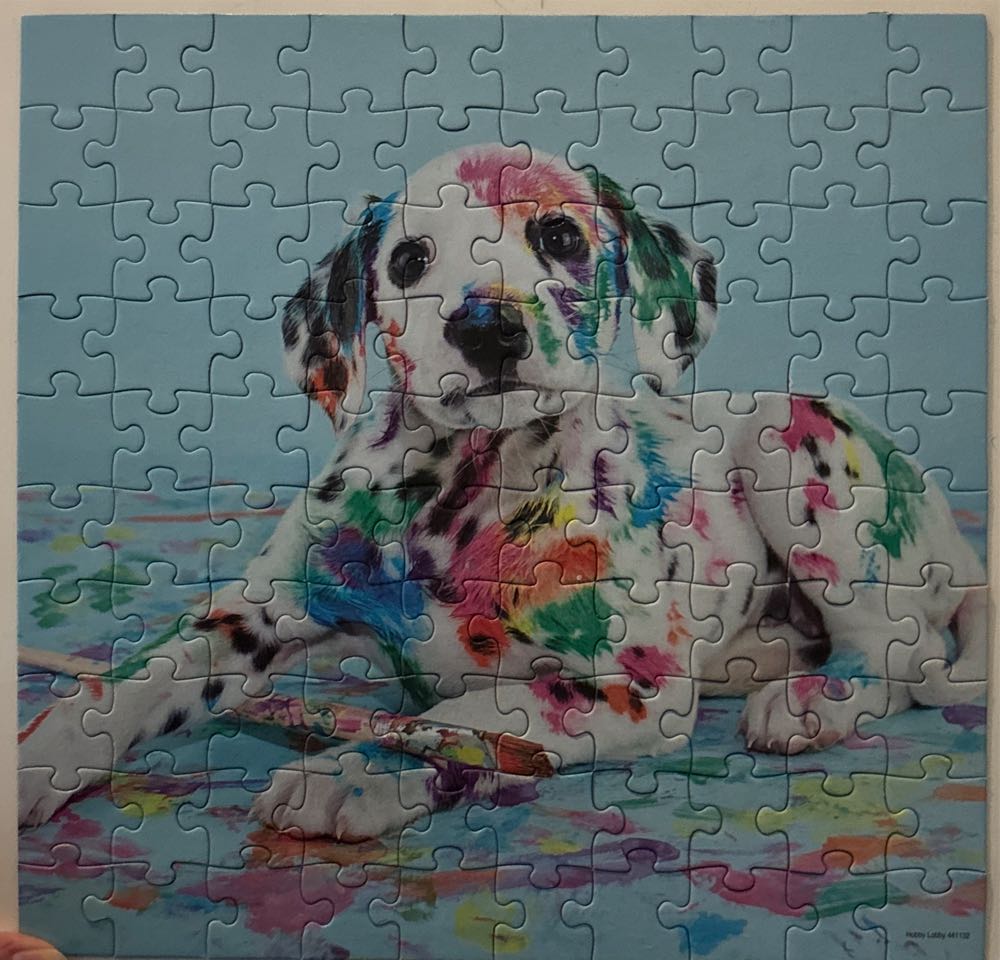 Paint Splattered Puppy - Brother Sister Design Studio puzzle collectible - Main Image 2