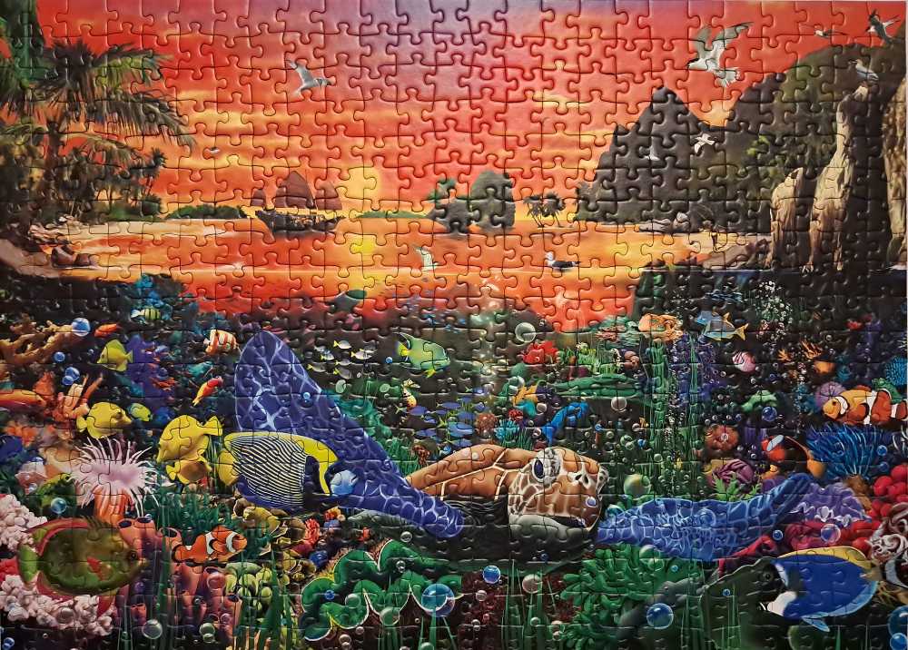 500 Piece Jigsaw Christmas Holiday 20” By Pink Sky Night Skate 500 Pcs 20 X 20 Sealed New New Sealed Complete High Quality Pieces