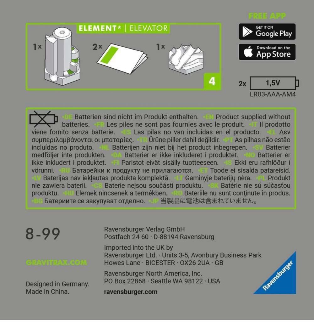 Gravitrax Power: Elevator - Ravensbuger puzzle collectible [Barcode 4005556262007] - Main Image 3